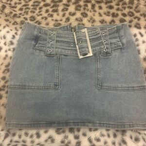 Never worn Editked jean belt skirt!